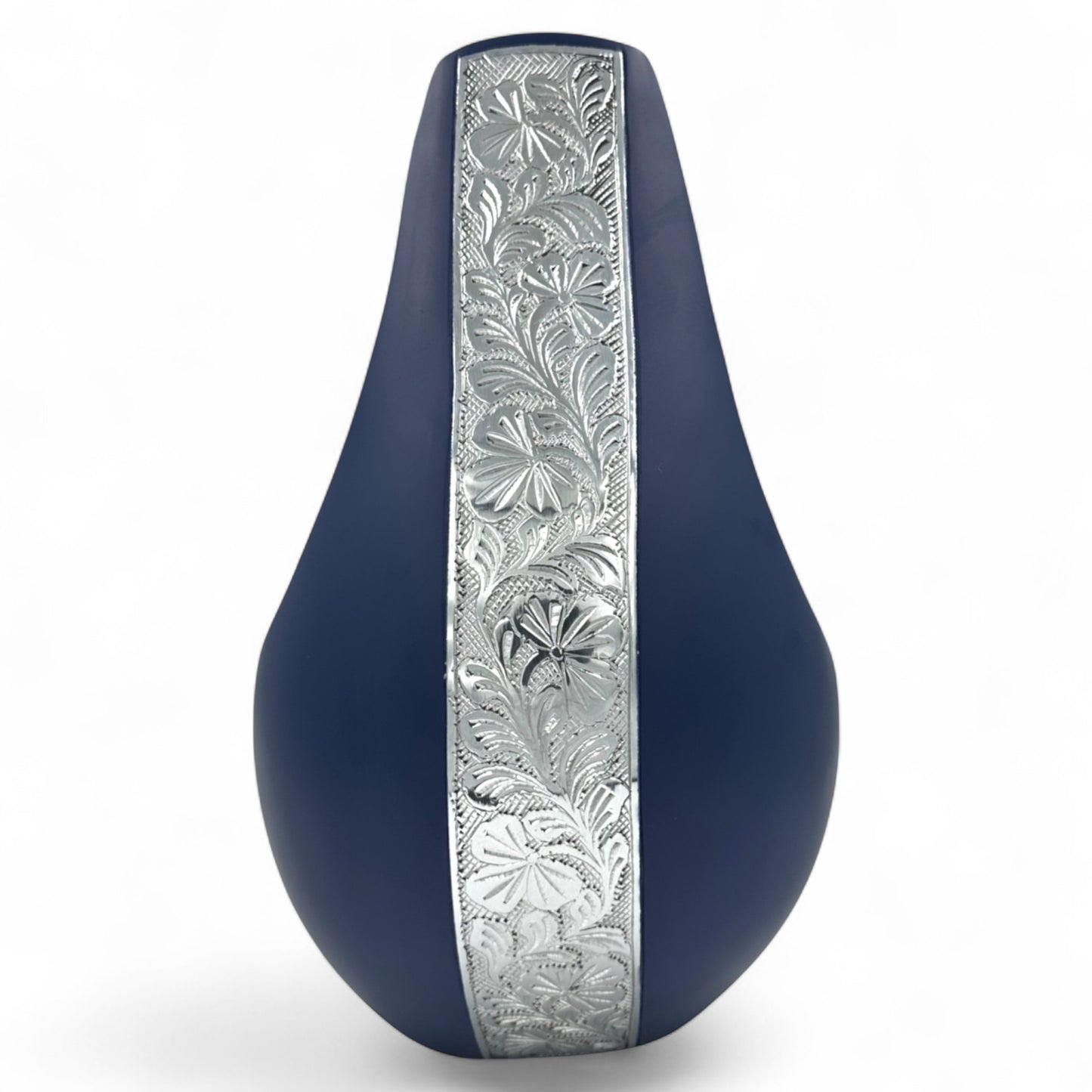 Personalized Blue Teardrop Cremation Urn for Ashes – Matte Finish Adult Memorial Urn