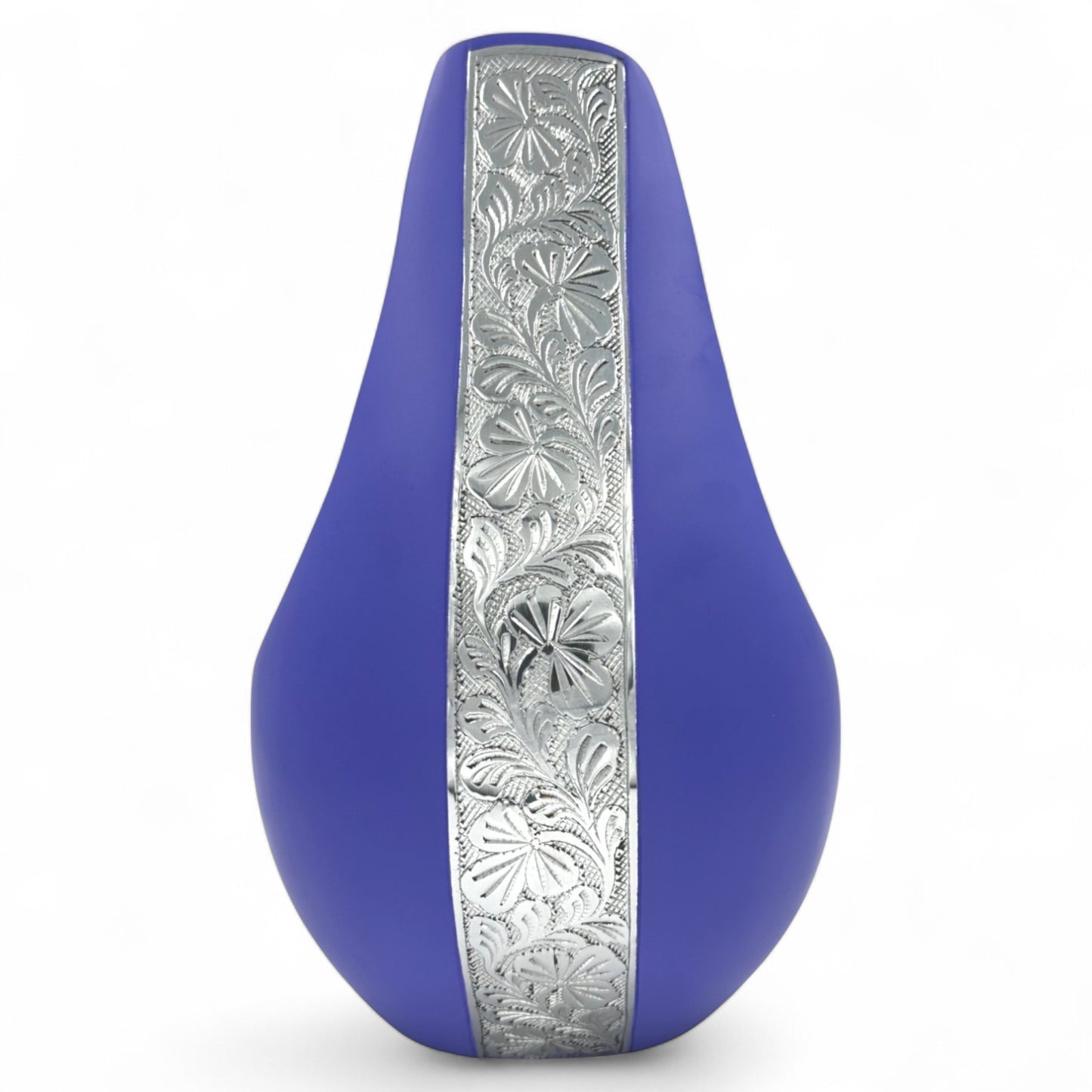 Elegant Purple Teardrop Cremation Urn for Human Ashes – Matte Finish Adult Urn for Burial, Memorial, or Funeral