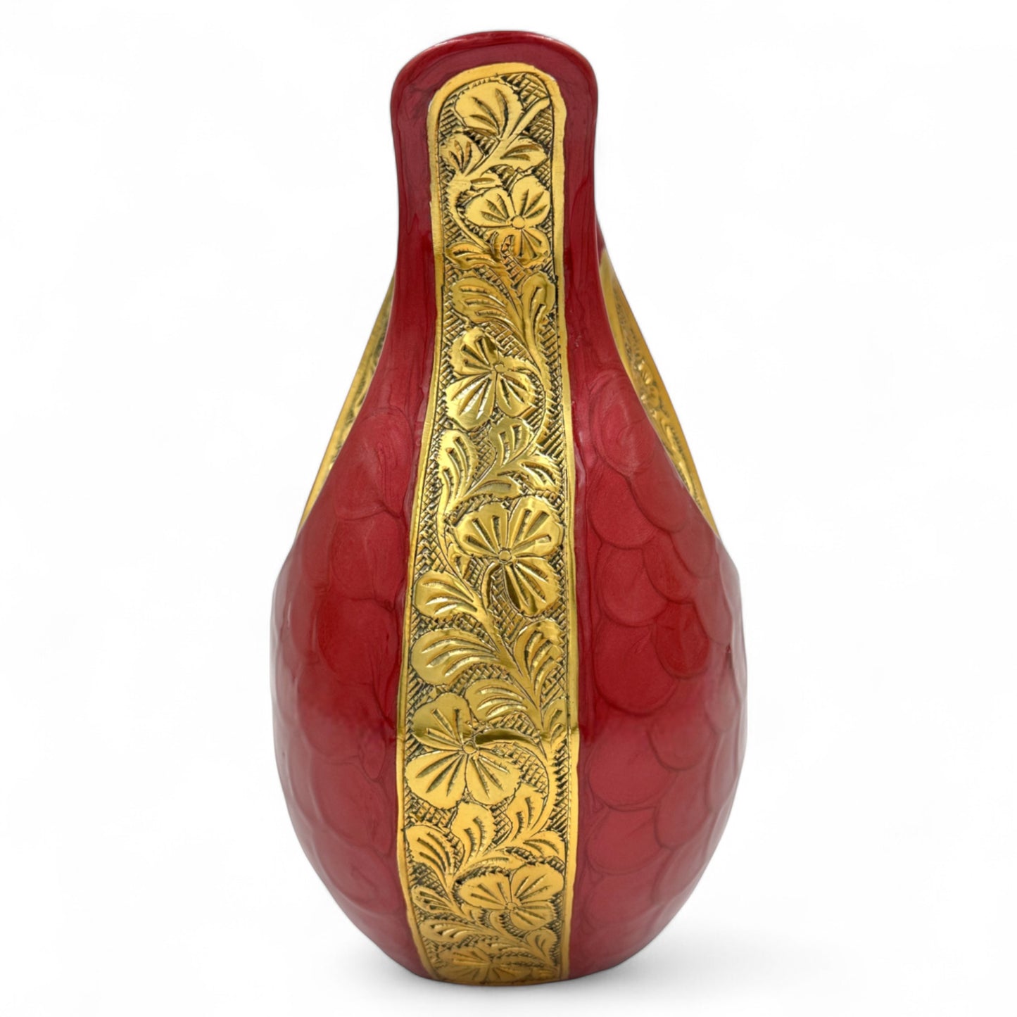 Red Teardrop Cremation Urn with Gold Heart – Personalized Memorial Urn for Adult Ashes – Engraved Funeral Urn – Elegant Keepsake