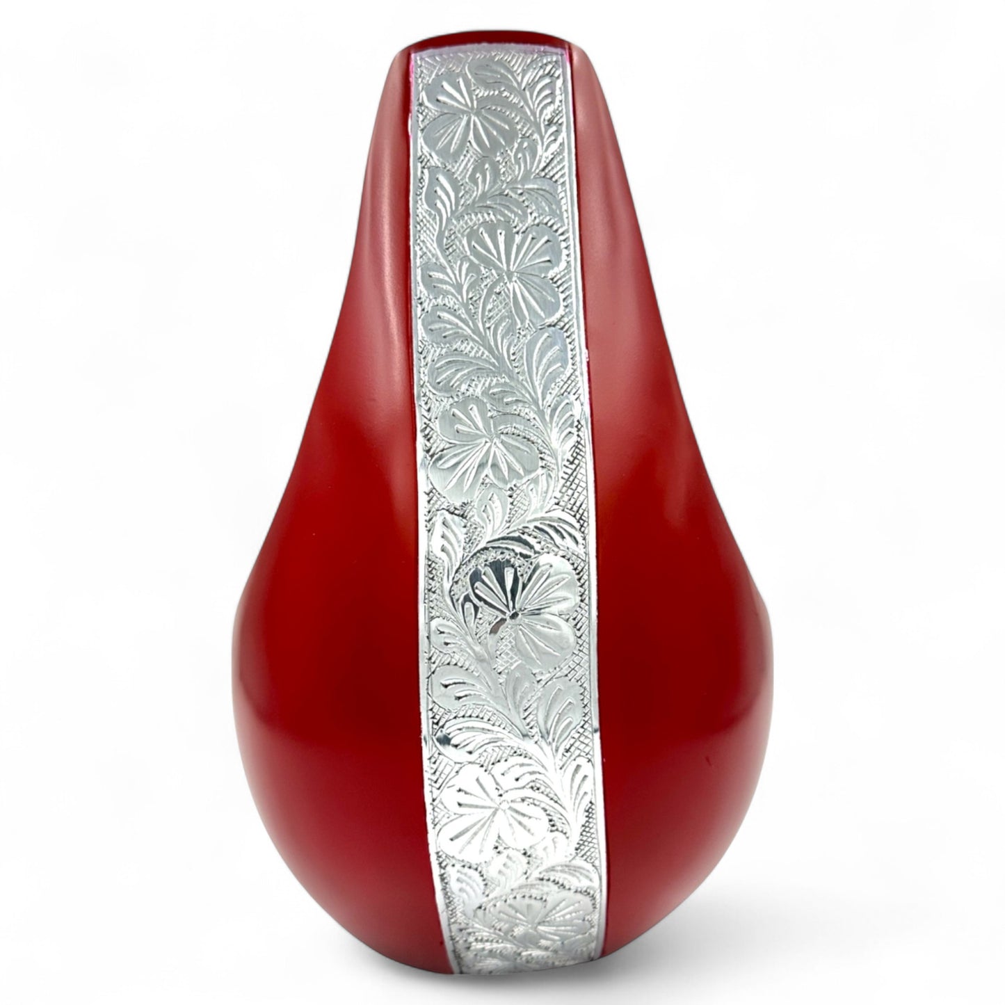 Personalized Red Teardrop Cremation Urn for Ashes – Matte Finish Adult Memorial Urn