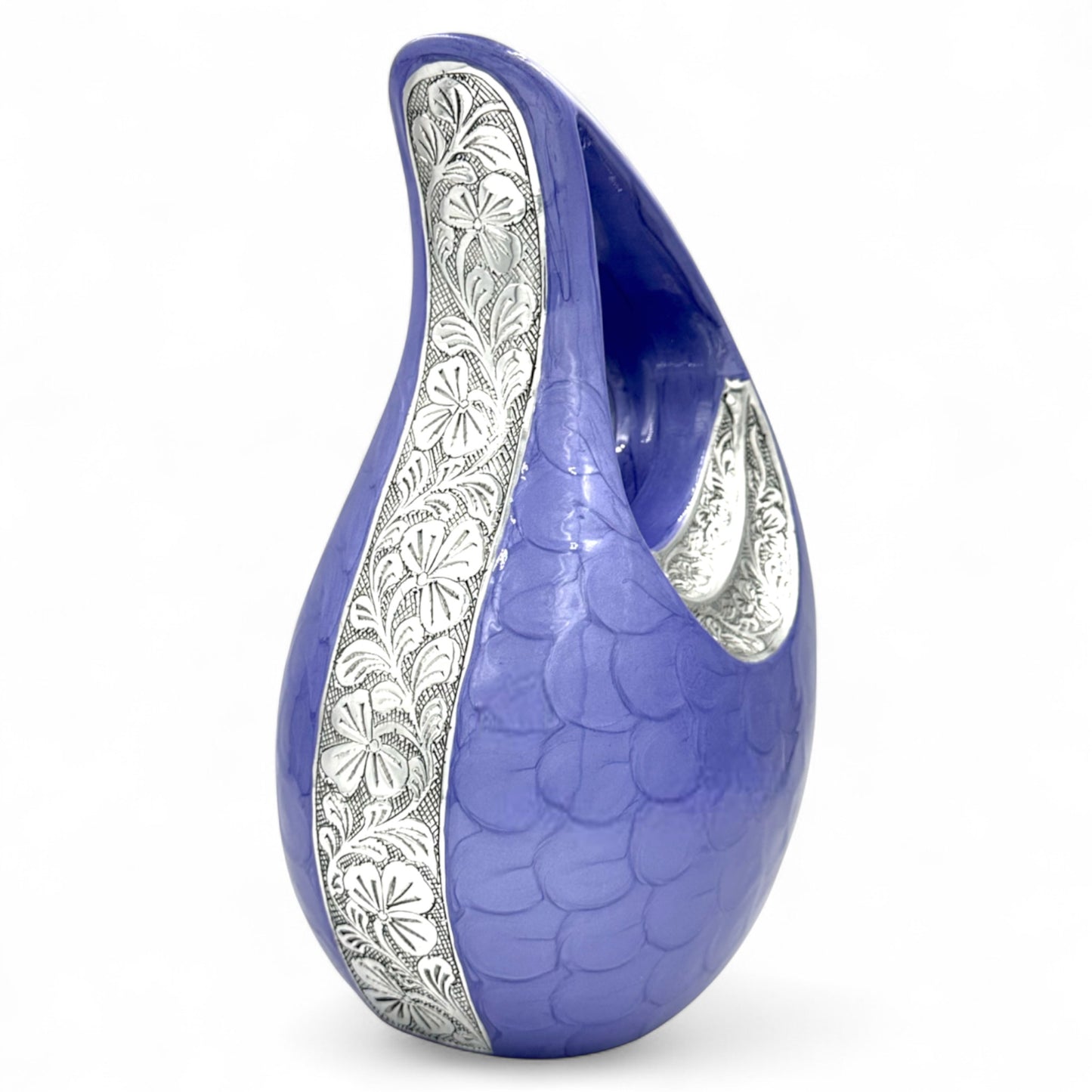 Purple Cremation Urn for Adults – Personalized Human Ashes Urn with Velvet Bag – Elegant Memorial Urn