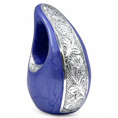 Purple Teardrop Keepsake Urn – Small Mini Urn for Ashes – Perfect for Sharing with Family