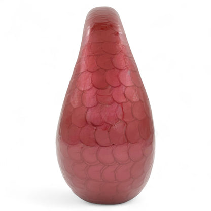 Red Cremation Urn – Personalized Adult Urn for Human Ashes (220 Cubic Inches) with Velvet Bag – Elegant Memorial Urn