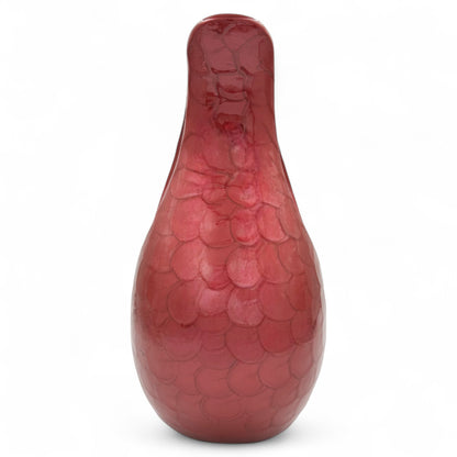 Red Cremation Urn – Personalized Adult Urn for Human Ashes (220 Cubic Inches) with Velvet Bag – Elegant Memorial Urn