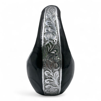 Black Teardrop Keepsake Urn – Mini Keepsake Urn for Ashes – Small Sharing Urn for Family