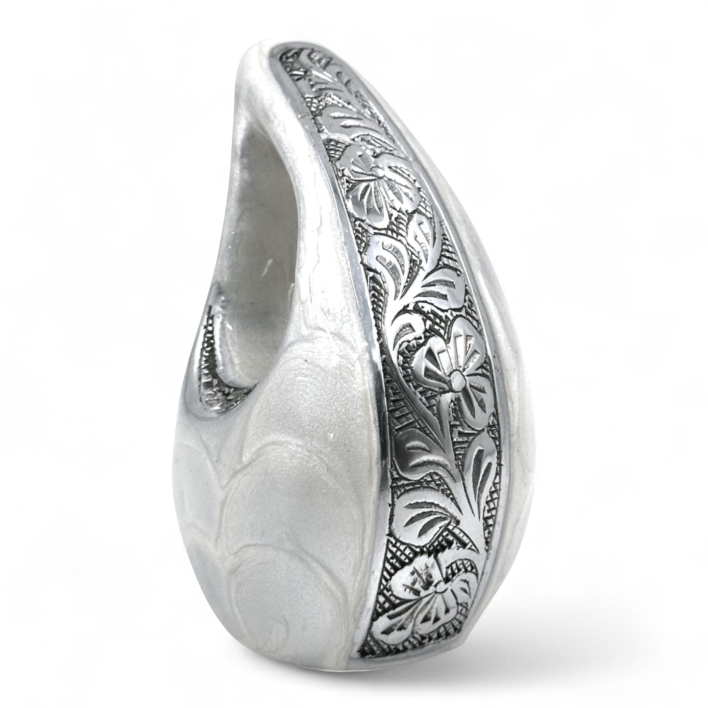 White Teardrop Keepsake Urn – Mini Teardrop Urn for Ashes – Small Sharing Urn for Family